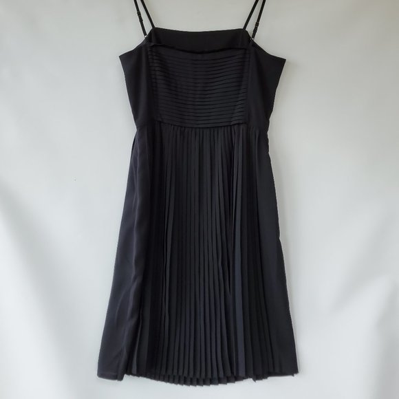 Lands End Canvas Pleated Ballet Dress, Black, Sleeveless Fit & Flare Size 6 - Picture 2 of 15